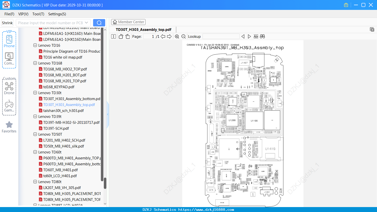 Lenovo TD30T_H303_Assembly_top